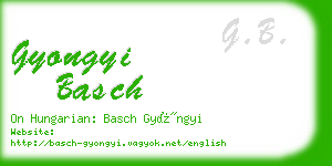gyongyi basch business card